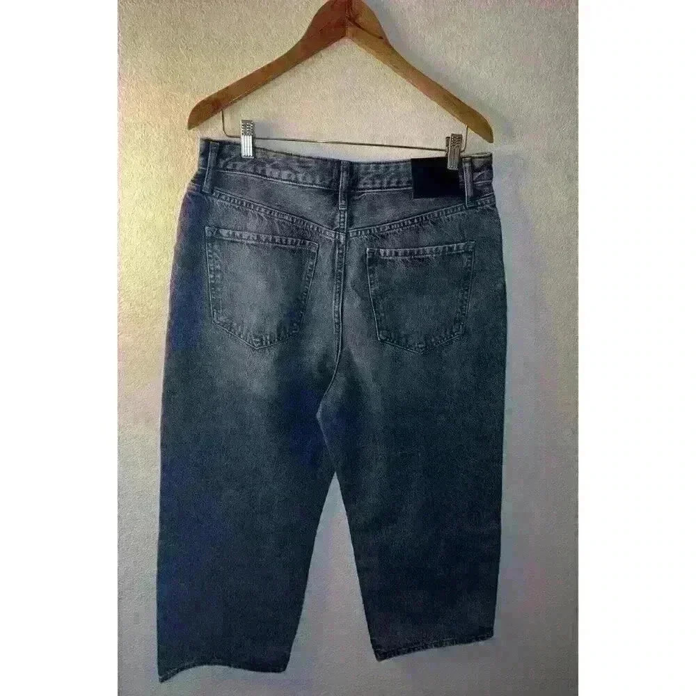 Express Women’s Jeans Relaxed‎ Straight High Rise Rigid 14S 14 Short NWT - Picture 4 of 9